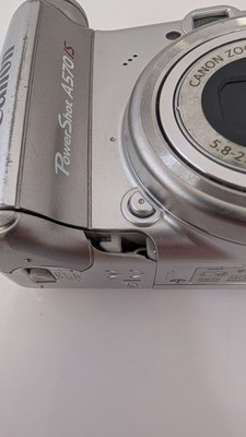 Canon PowerShot A570 IS 7.1MP Digital Camera + Cords For Parts