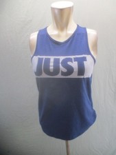 Nike Size XS Womens Blue Logo Sleeveless Round Neck Activewear Tank Top 314