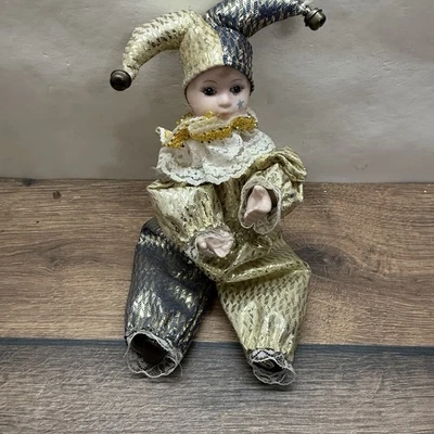 Harlekin Porzellan Puppe Vintage Clown Made in Taiwan - Bild 1 von 4