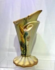 Vintage Mid-Century Modern HULL Parchment And Pine Tall Vase