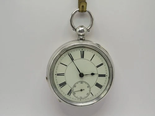 1878 18size Waltham pocket watch solid silver case very good condition & working