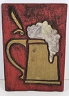 Vintage Hand Carved Handmade Beer Bar Man Cave Beer Tavern Wooden Wall Sign