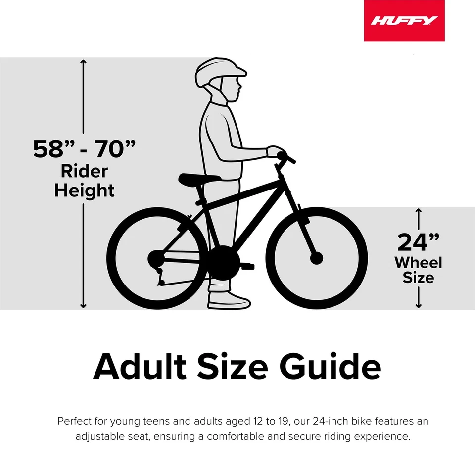 Bicicleta de montaña Huffy Stone Mountain de 24 pulgadas para mujer, cuadro metálico de níquel Foto 4 de 4