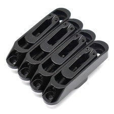 Heavy-duty Individual Bass Bridge Saddles 4 Strings Bass Bridge Tailpiece Black