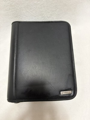 Franklin Covey Quest 7-Ring Black Planner Binder Zip Closure