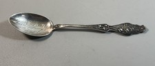Antique Sterling Souvenir Pasadena California Art Nouveau Floral Spoon