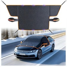 Windshield Snow Cover for SUV/Truck, Magnetic Ice Protector with Straps Large