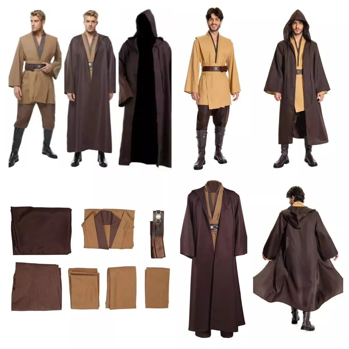 Disfraz De Anakin Skywalker De Star Wars - Tallas S A XL, Mezcla De Algodón, Para Cosplay