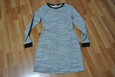 EUC Loft Knit Dress Women's Size XS Black Gray White