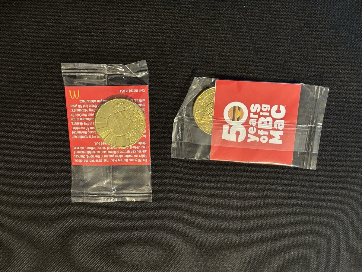 MCDONALD'S BIG MAC 50TH ANNIVERSARY COINS 1968-1978 & 1988