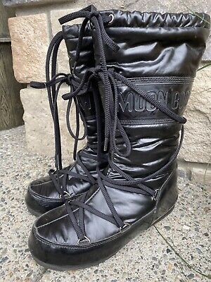 Vtg 80s Moon Boots Tecnica shiney Black Weather Ski original Vtg 80s Moon Boots Tecnica shiney Black Weather Ski original