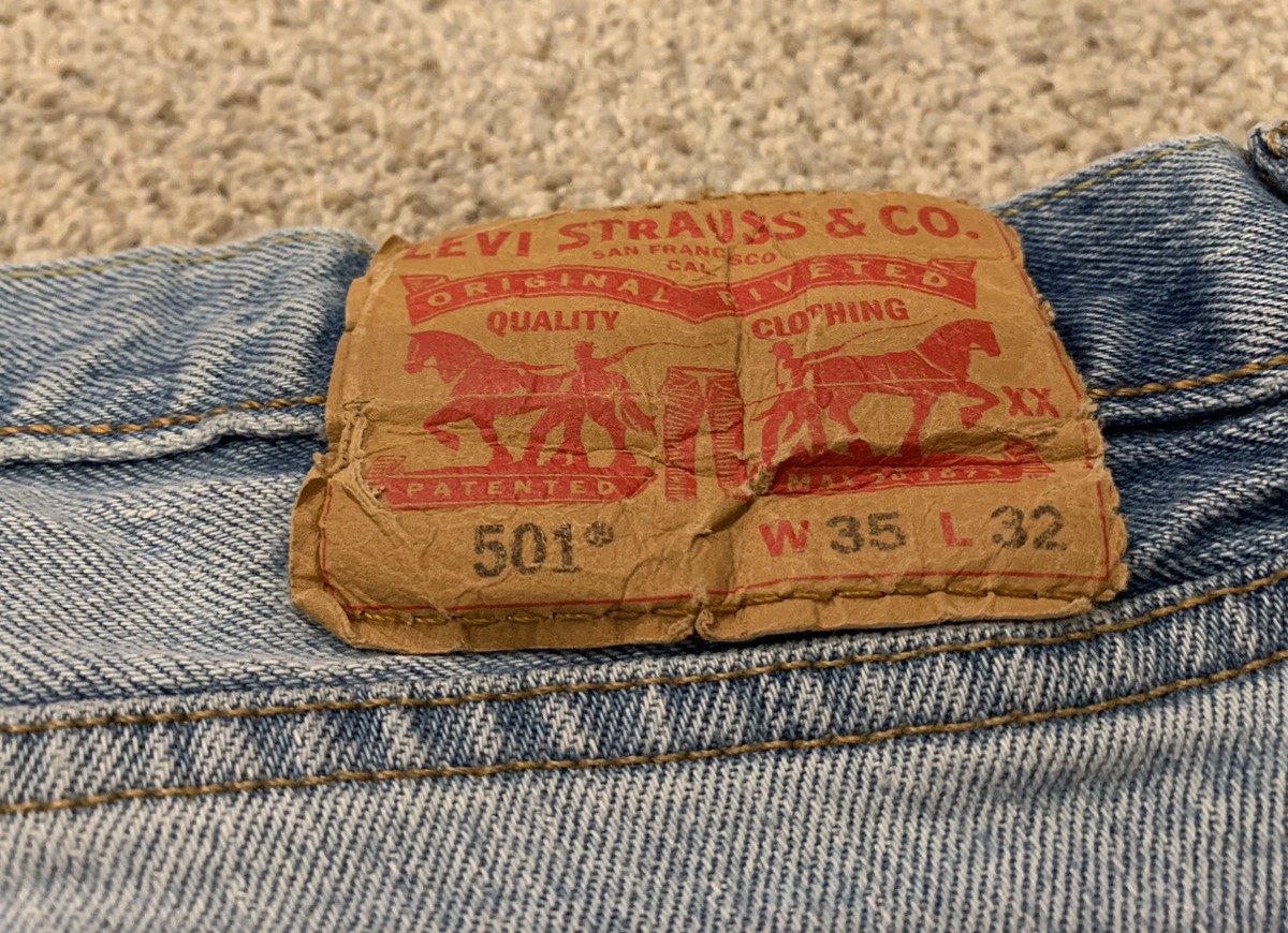 Levi's 501 Vintage 5 Button Fly Light Wash Straight Leg Levi's 501 Vintage 5 Button Fly Light Wash Straight Leg