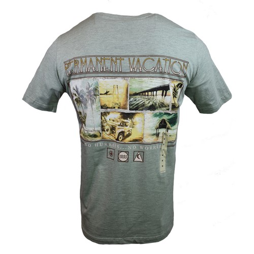 Men's T-shirt -"No Hurries, no worries" Permanent Vacation - Island Shores NWOT - Picture 2 of 5