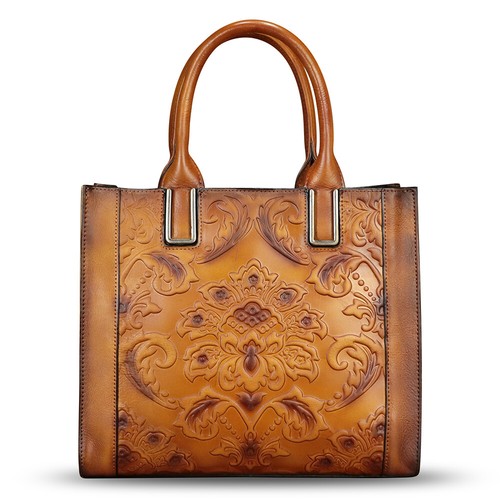 Genuine Leather Tote Bags for Women Handbags Vintage Shoulder Bag Crossbody Bag - Picture 9 of 14