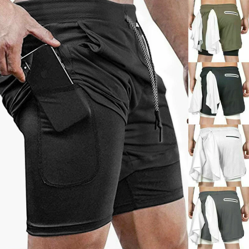 Workout shorts deals with compression liner