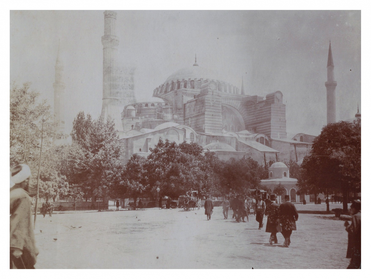 Tirage Photo Vintage 1919 - Intérieur De Sainte Sophie à Constantinople, 11,5x17 Cm