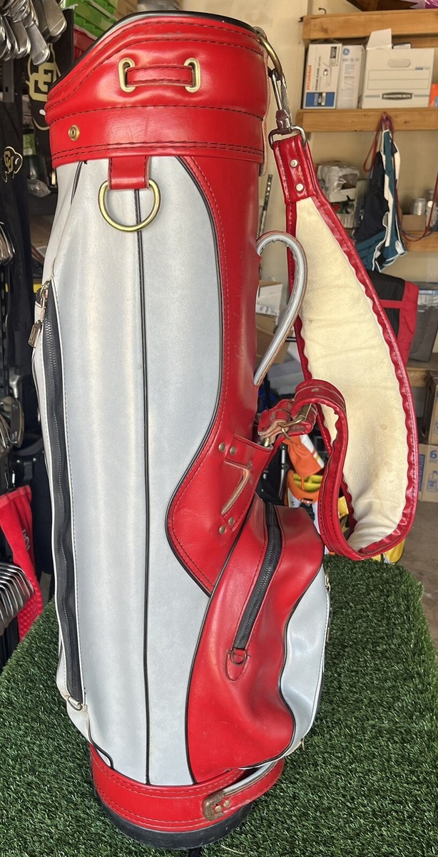 Vintage Ron Miller Leather Pro Model Golf Bag Made in USA 3