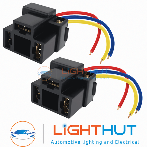 2 x H4 Bulb Holders Plug Headlamp Wire Wiring Repair Block Headlight Connectors