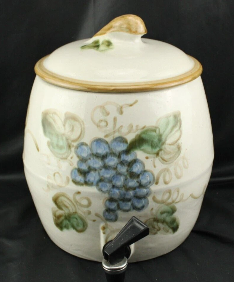 John Taylor Louisville Pottery Grape Beverage Cooler Dispenser Samovar