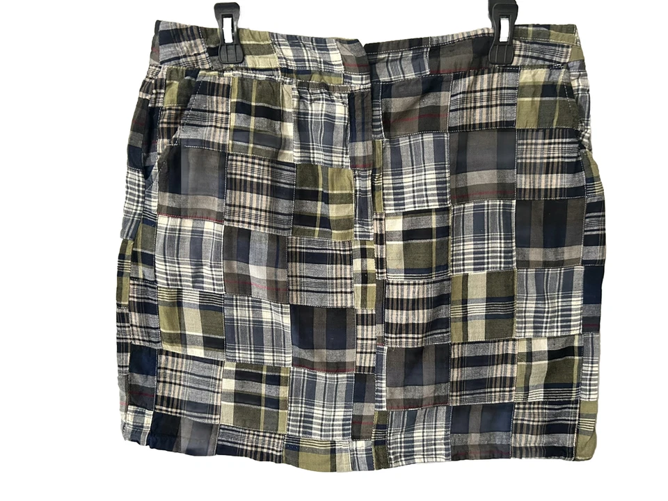 Minifalda CAROL LITTLE -VINTAGE Madras Patchwork Talla 10 Foto 2 de 4