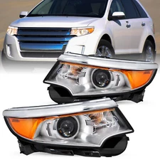 For 2011-2014 Ford Edge Headlights Replacement Pair Head Lamps Set