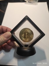Bitcoin Medaillen Gold Silber Ethereum 4 Stück gekapselt mit Schweberahmen