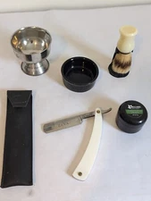 ZEVA STRAIGHT RAZOR SHAVING SET WITH EXTRAS MADE IN SOLINGEN GERMANY