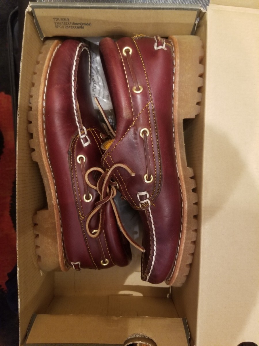 Timberland Classic 50009 Mens Burgundy Leather 3 Eye Boat Timberland Classic 50009 Mens Burgundy Leather 3 Eye Boat