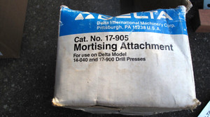 Vintage DELTA #17-905 (17905) Drill Press Mortising Attachment with Instructions