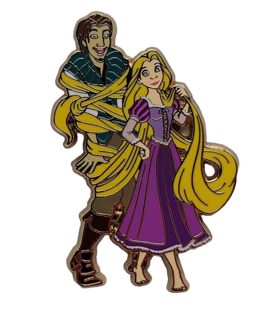 Disney Pin 2014 Tangled Flynn Rider In Rapunzel's Hair