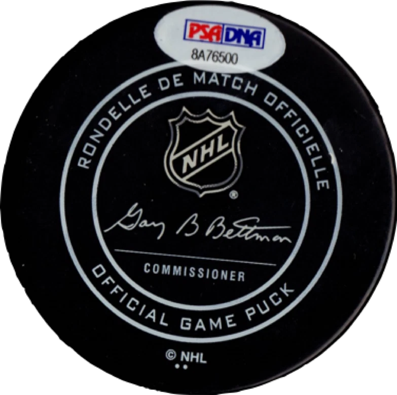 Disco auténtico firmado autografiado por Ryan Johansen NHL Nashville Predators certificado de autenticidad PSA Foto 2 de 3