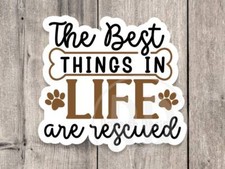 Rescue Dog Sticker - Adopt Dont Shop Cute Dog Lover Gift