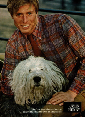 1981 Vintage Print Ad John Henry Fitted Shirt Collection man's life Sheepdog