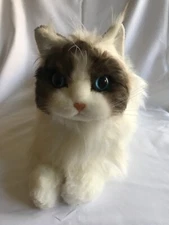 Chongker Cat Weighted Handmade Realistic Long Haired Plush Toy Companion Pet