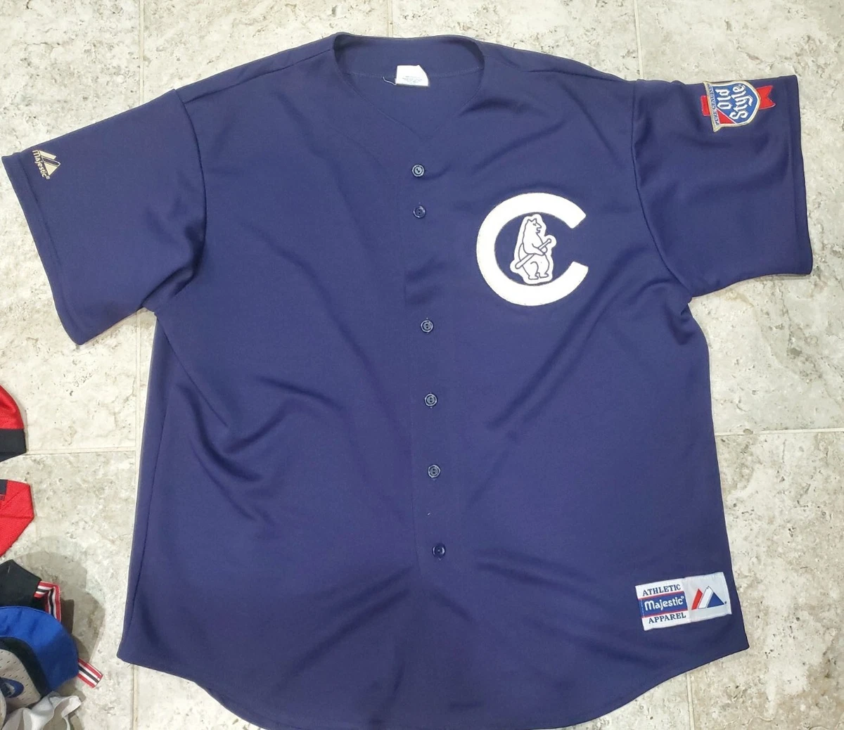 AMAZING VINTAGE MAJESTIC CHICAGO CUBS 1914 JERSEY WITH OLD STYLE