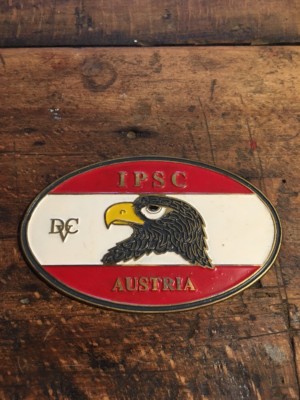 Plakette IPSC Austria International Practical Shooting Confederation