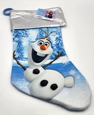 Christmas Stocking Disney Frozen Olaf Holiday Ruz 16 in Snow Winter Kids Shiny