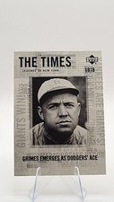 2001 Upper Deck Legends of New York - The Times Burleigh Grimes #166