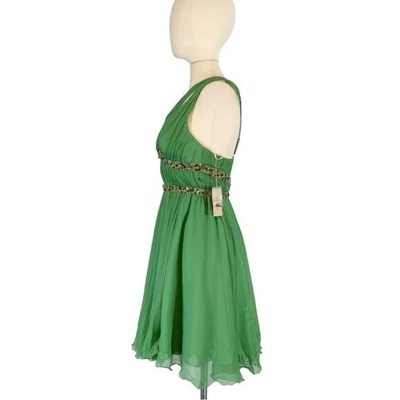 MANDALAY 女式串珠丝绸无袖镂空晚礼服 6 码 — 第 4/4 张图片