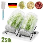 Sprossenglas Keimglas Sprossen Keimsprossen Glas Sprossensieb Sprossenzucht Set