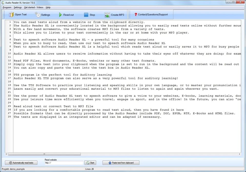 Vorleser XL 2025 Version - Vorleseprogramm für Text vorlesen lassen - Bild 3 von 4