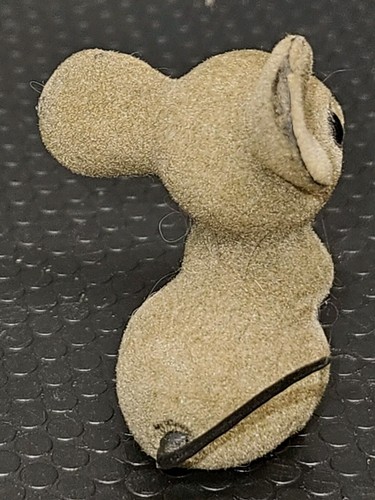Braune Maus Figur beflockt Mid Centry Modern 2" große Figur ** wie abgebildet LESEN ** - Bild 3 von 10