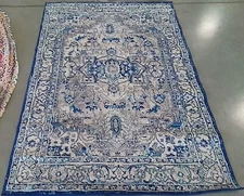 LIGHT GREY / BLUE 4'-0" x 6'-0" Flaw in Rug, Reduced Price 1172773748 BNT851G-4