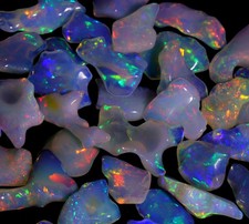 10 Pes Lot White Opal Polished Natural Ethiopian Welo Fire Opal Rough Gemstones