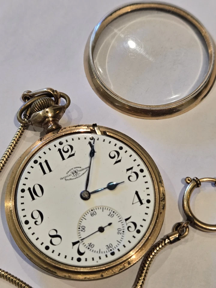 Ball-Waltham Official Rail Road Standard Model 1899 16S 19J 1910 W/Chain Running - Image 3 of 4