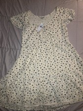 american eagle size small blue floral dress mid length