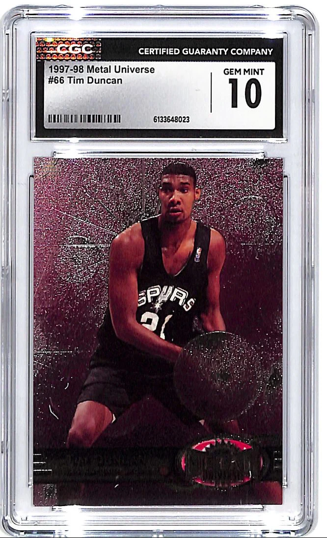 Tim Duncan Basketball Grade 10 Rookie Sports Trading Cards