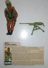 GI Joe Machine Gunner Roadblock & File Card 1989 Action Figure Loose