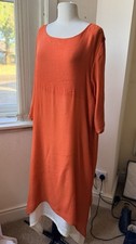 Anself Orange Layered maxi dress cheesecloth style size 4XL