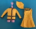 Vintage 1960s Francie Barbie #1287 Border Line Yellow Dress Jacket/ Coat / Hat